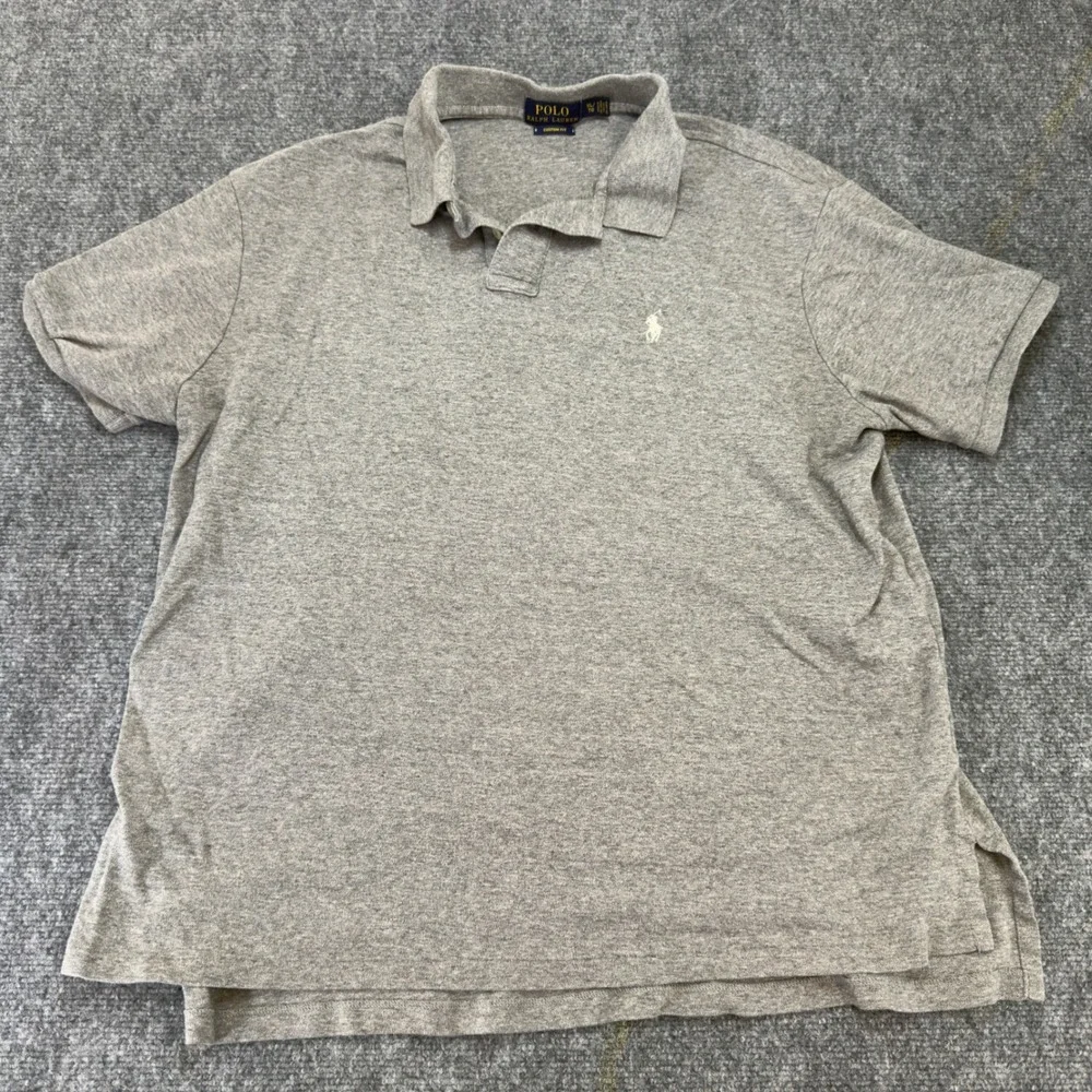 Polo Ralph Lauren Custom Fit Polo Shirt Grey Size XL